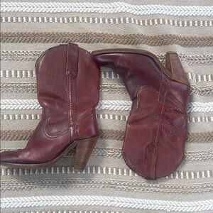 Brown Leather Western Boots